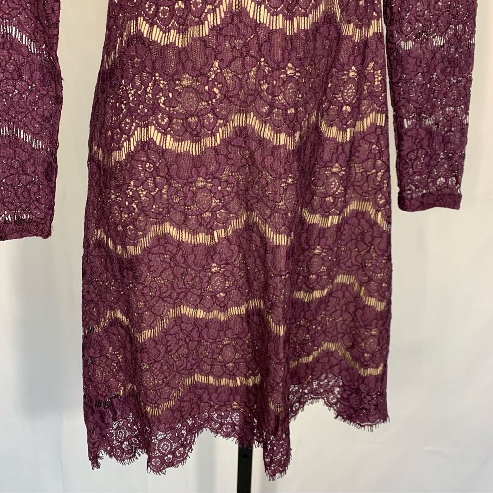 Xhilaration Eyelash Lace Long Sleeve Dress - Picture 6 of 14